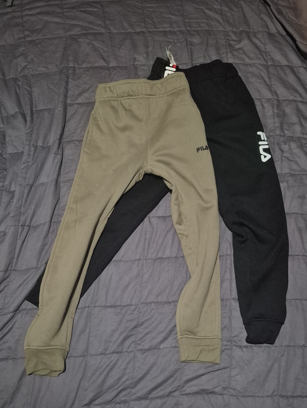 Fila Kids Olive and Black 2-Pack Jogger Pants